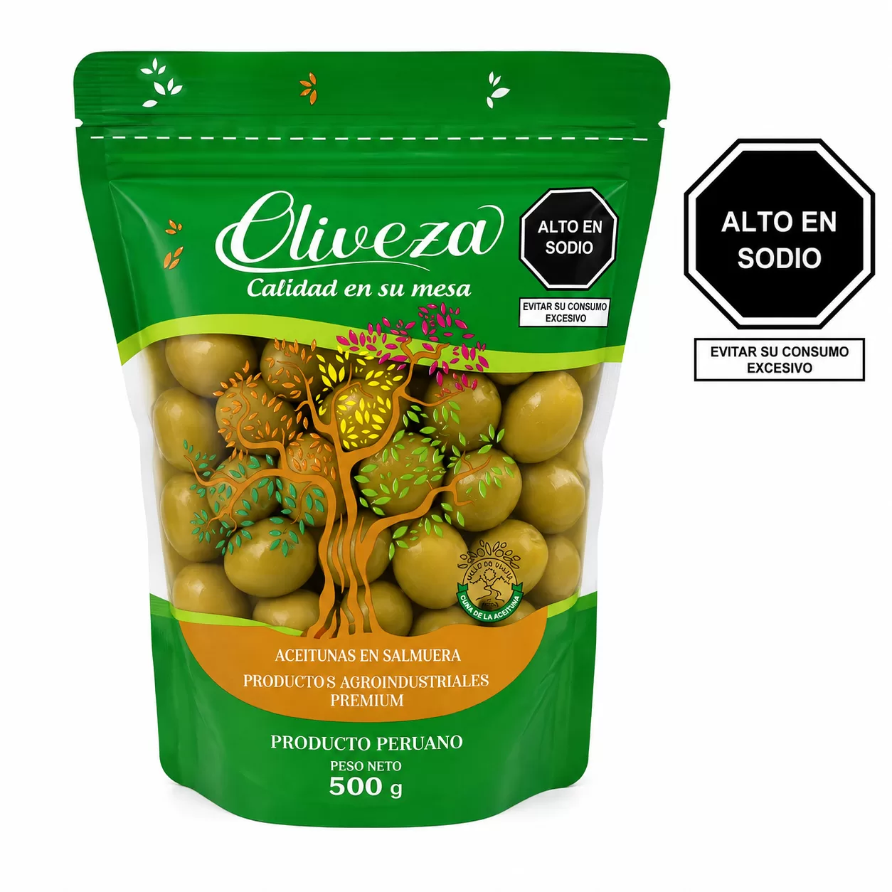 Aceitunas Verdes con pepa
