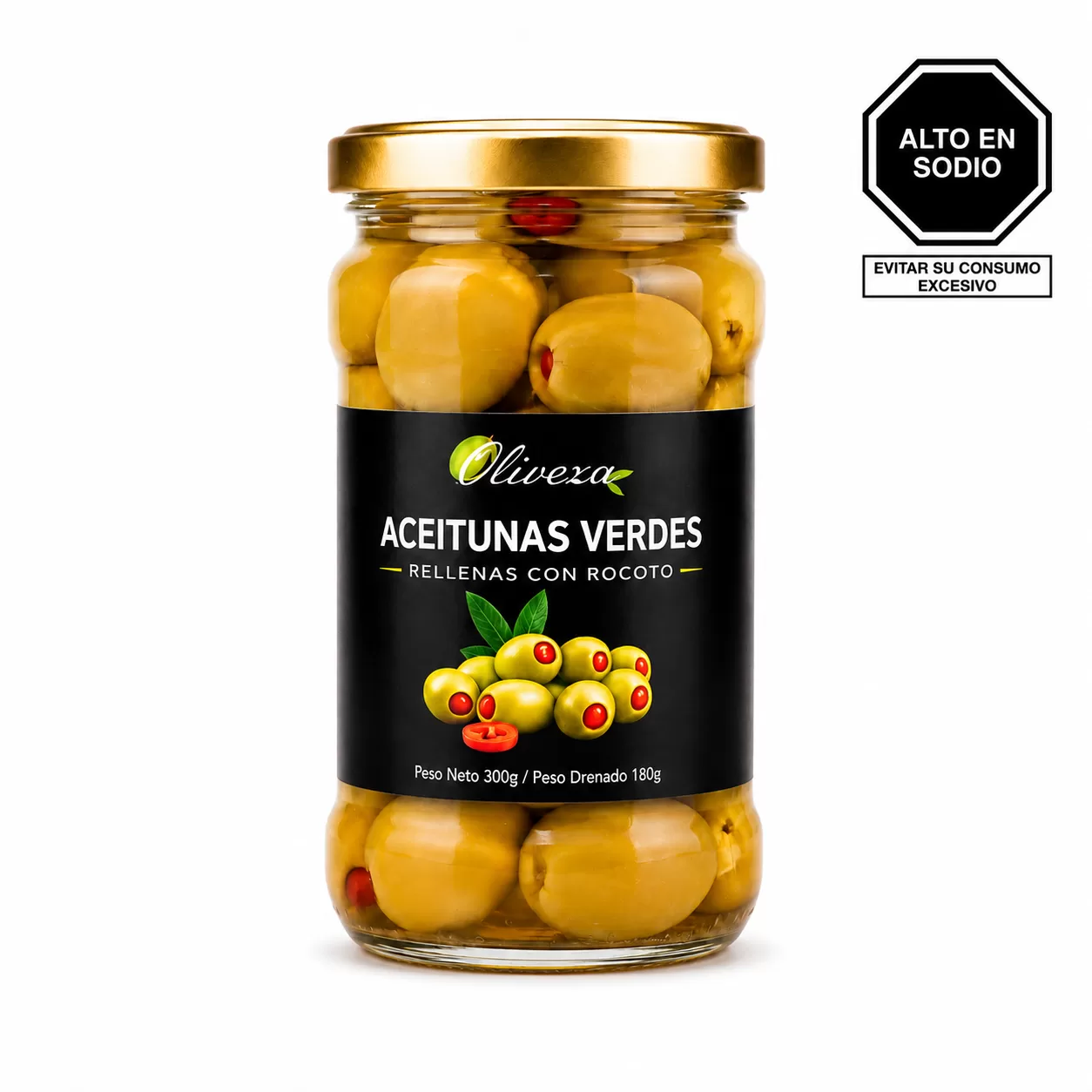 Aceitunas Verdes con relleno de Rocoto