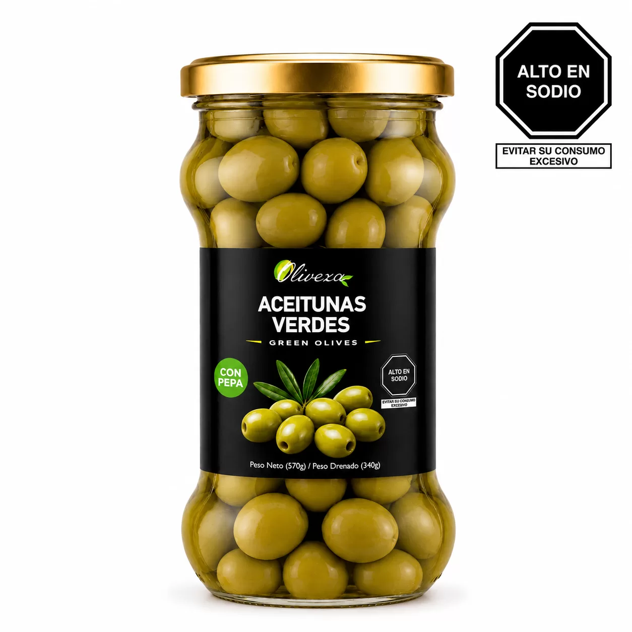 Aceitunas Verdes con pepa
