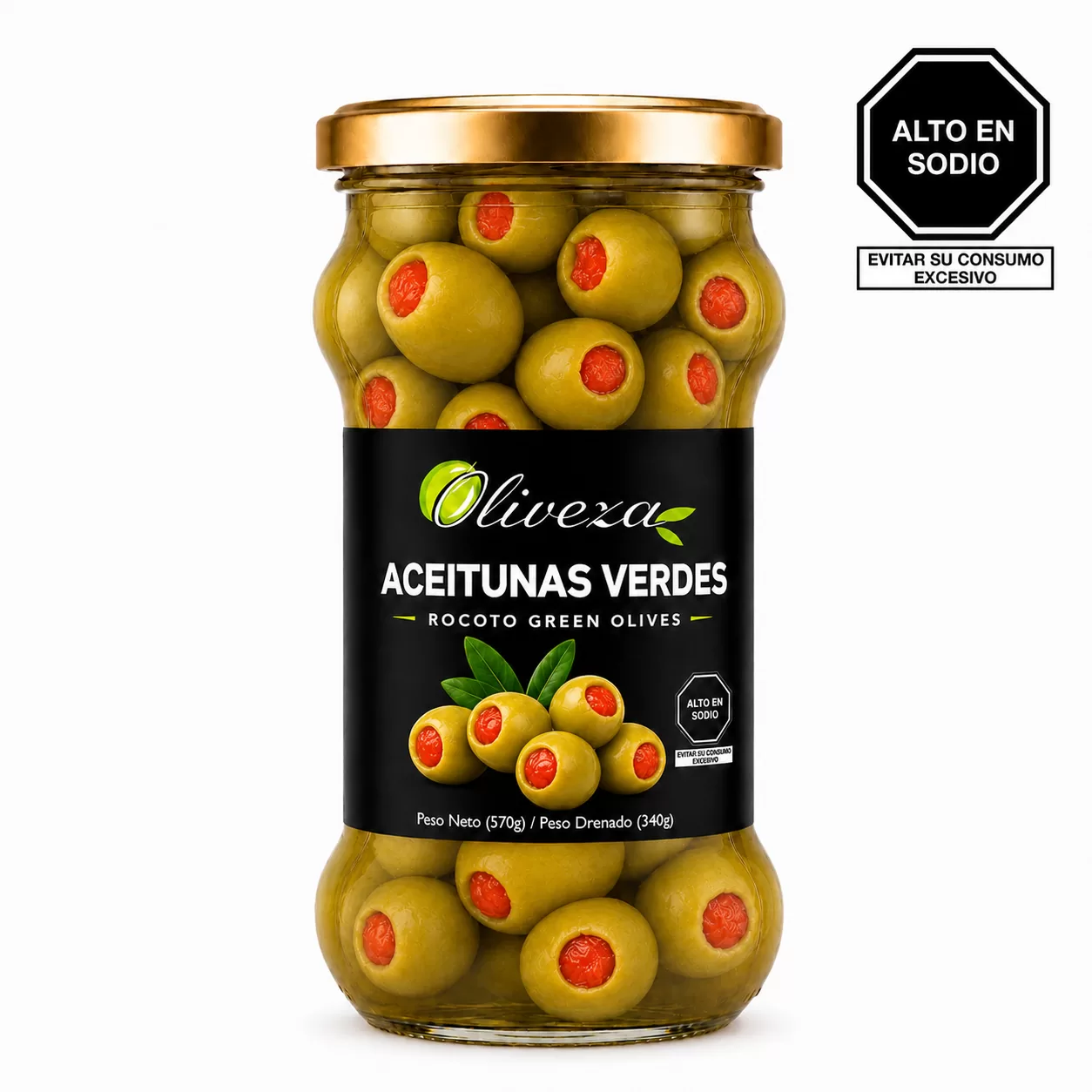 Aceitunas Verdes con relleno de Rocoto